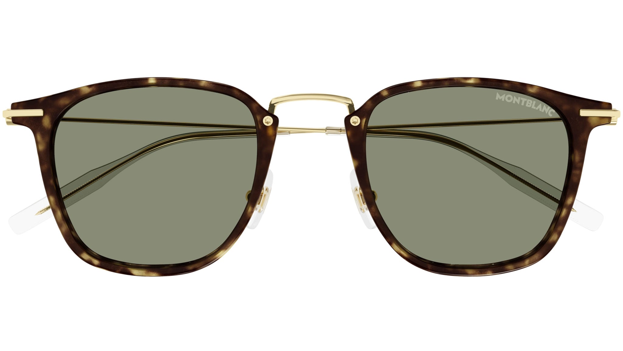 Occhiali da sole MONTBLANC MB0295S Shiny dark havana shiny light gold metal