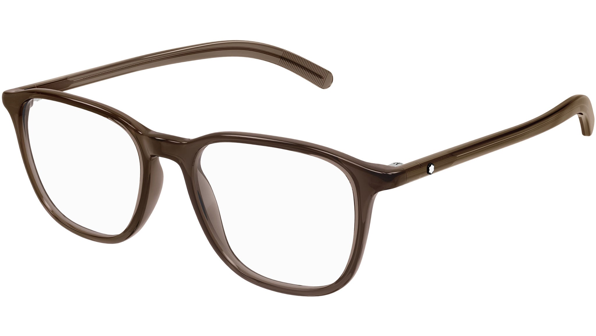 Occhiali da vista MONTBLANC MB0386O Shiny transparent brown