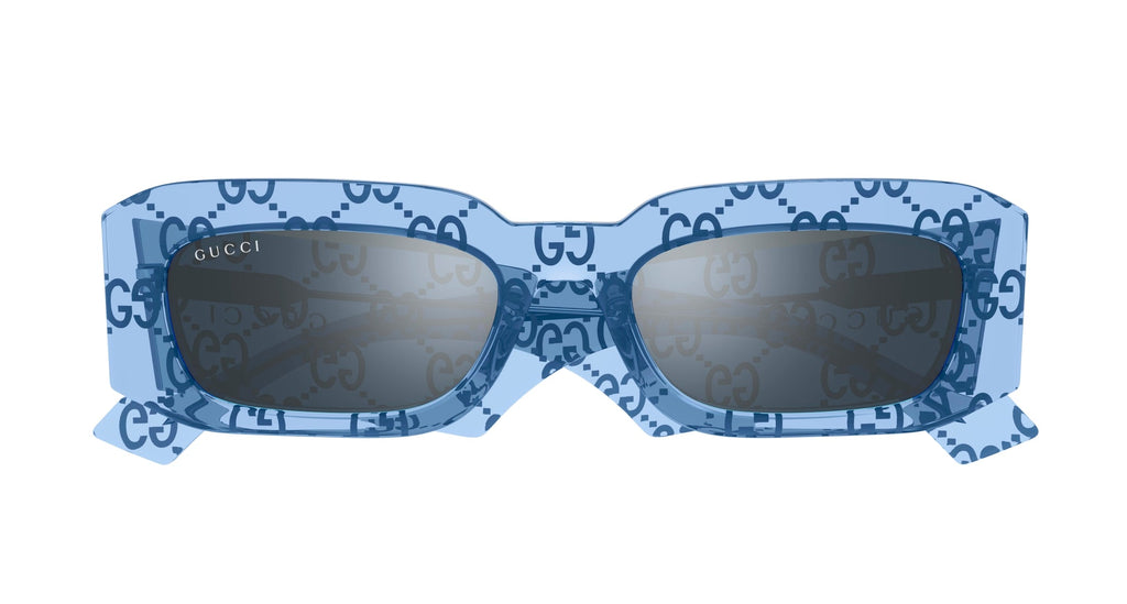 Occhiali da sole GUCCI GG1426S Shiny bilayer guccissima crystal transparent azur