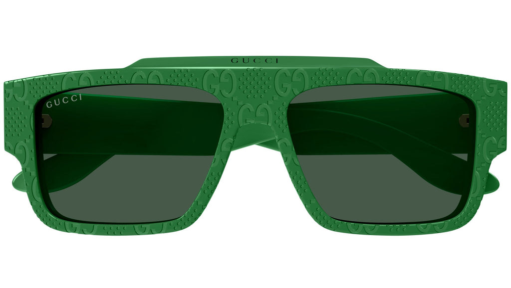 Occhiali da sole GUCCI GG1460S Shiny solid green guccissima pattern