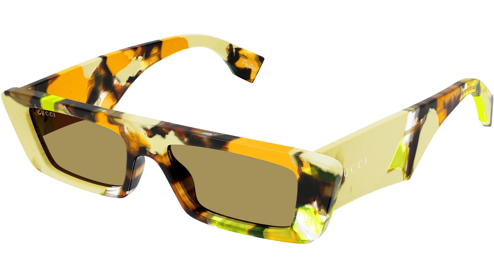 Occhiali da sole GUCCI GG1625S Shiny yellow and brown havana