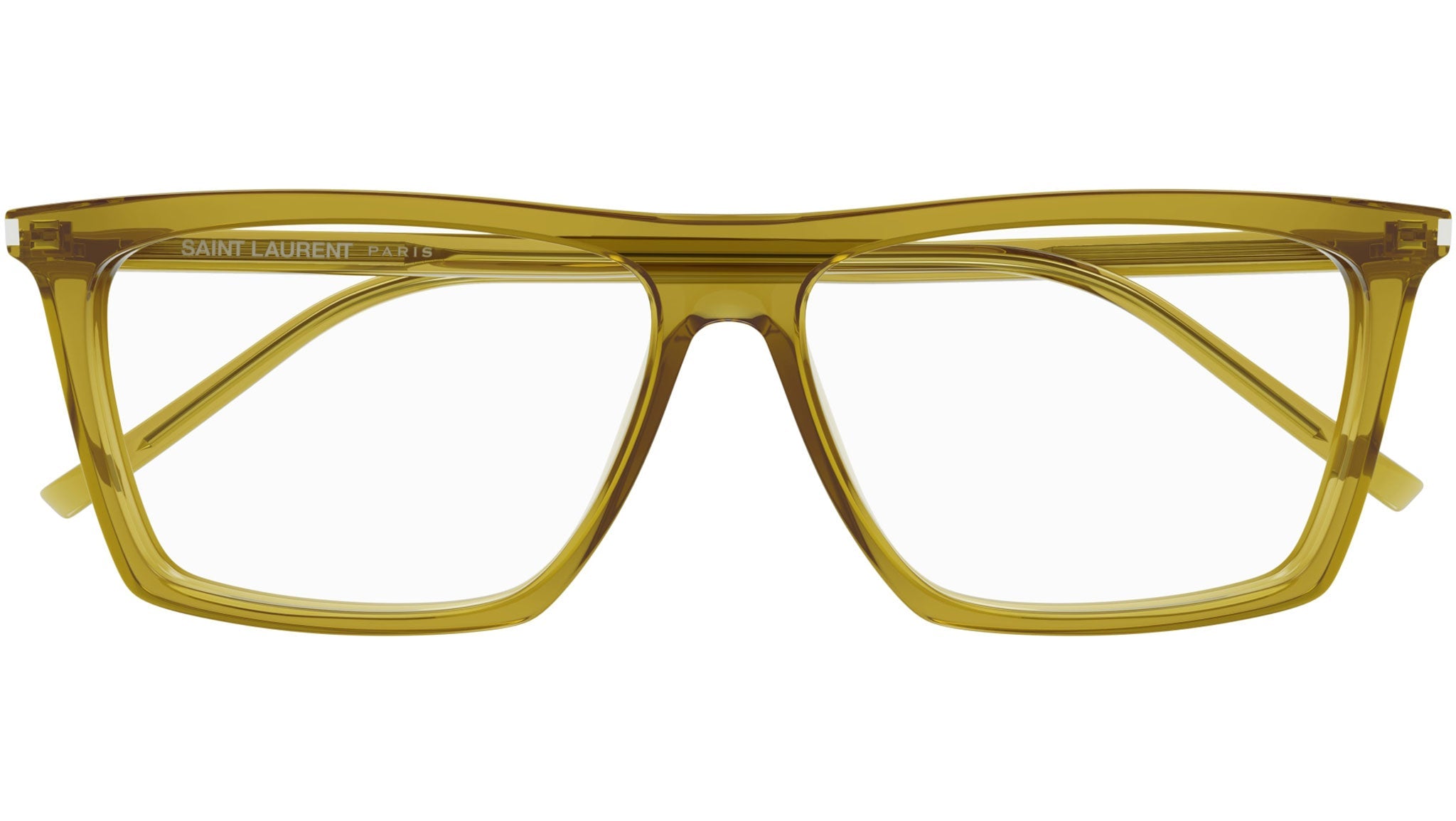 Occhiali da vista SAINT LAURENT Shiny transparent olive