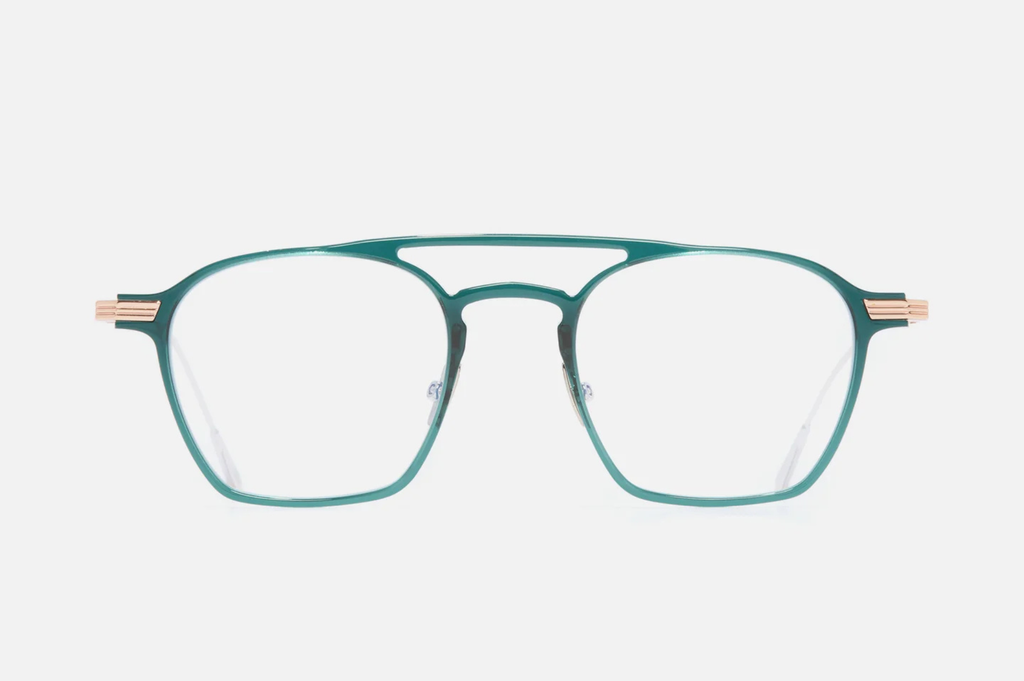 Occhiali da vista Cutler And Gross 0009 Gradient Green on 18K Rose Gold + 18K Rhodium