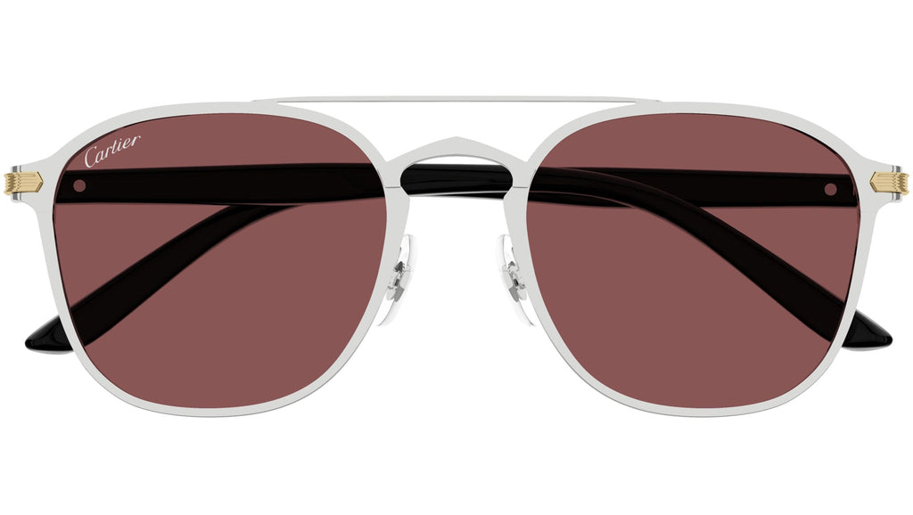 Occhiali da sole CARTIER CT0012S Smooth platinum finish
