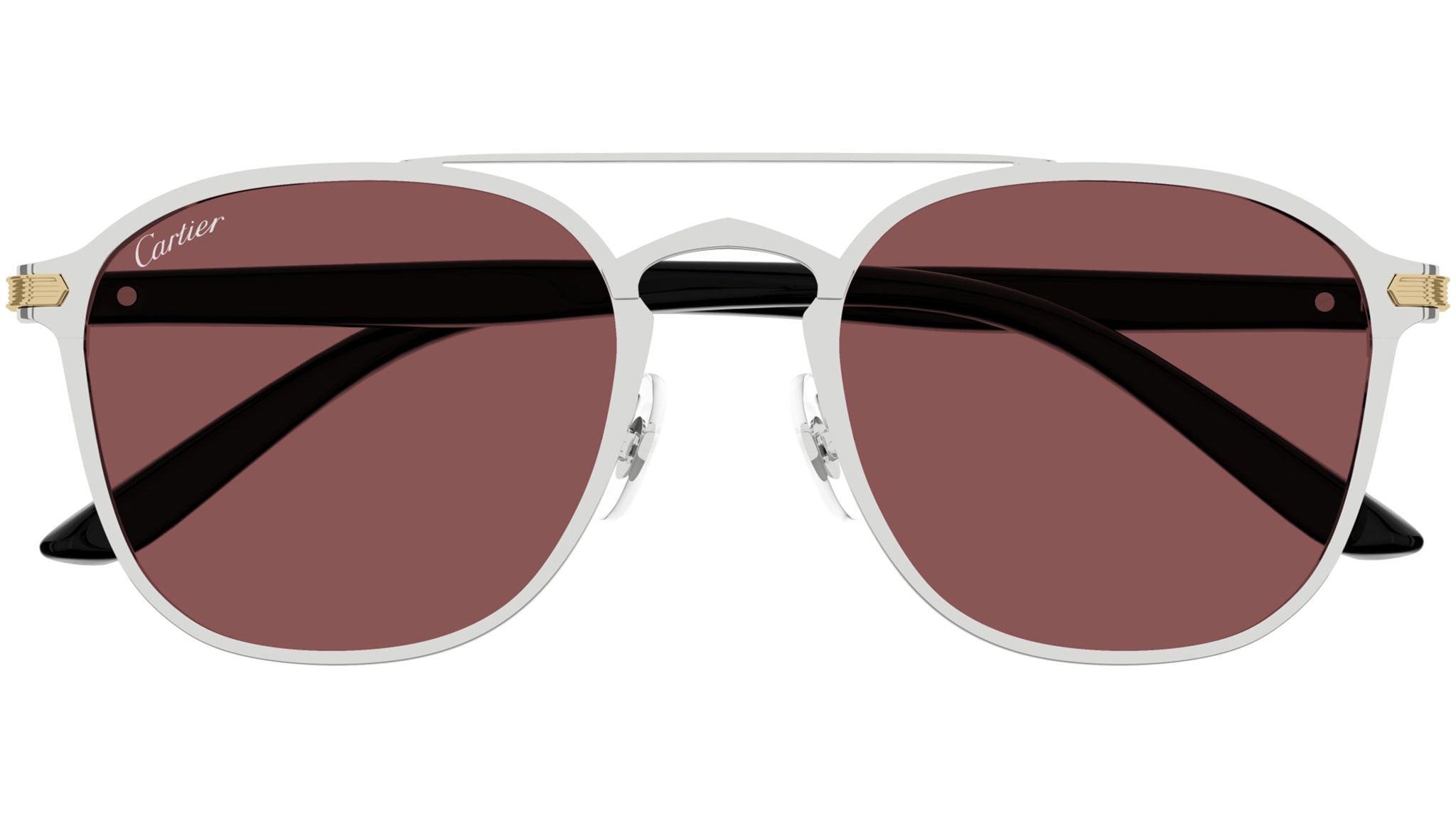 Occhiali da sole CARTIER CT0012S Smooth platinum finish