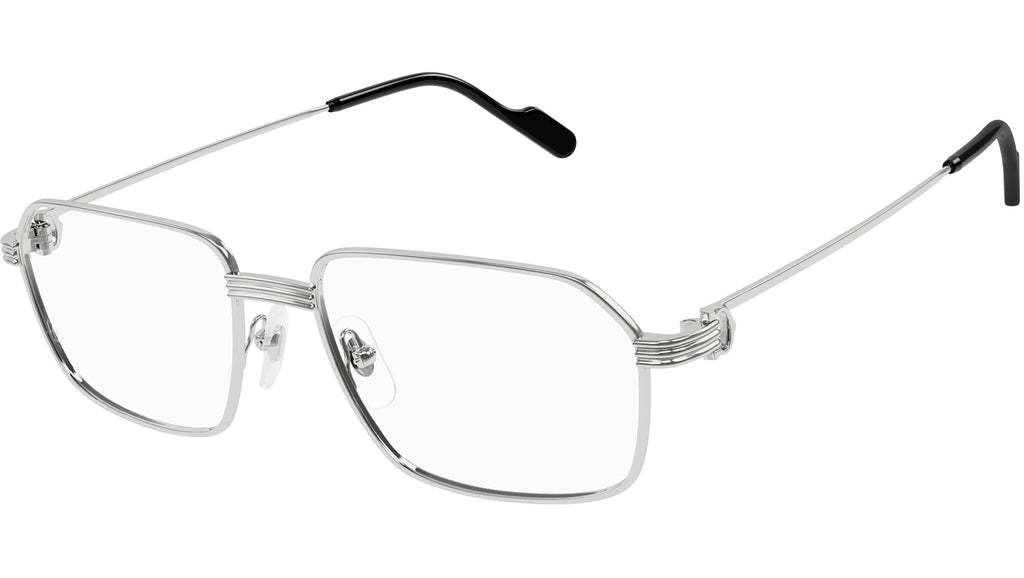 Occhiali da vista CARTIER CT0445O Smooth platinum finish
