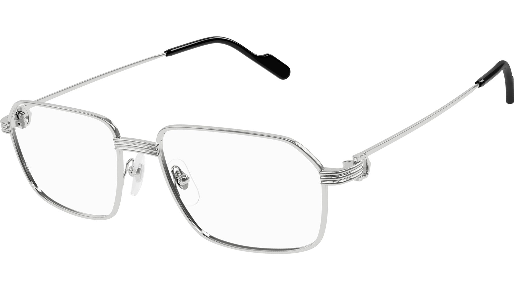 Occhiali da vista CARTIER CT0445O Smooth platinum finish
