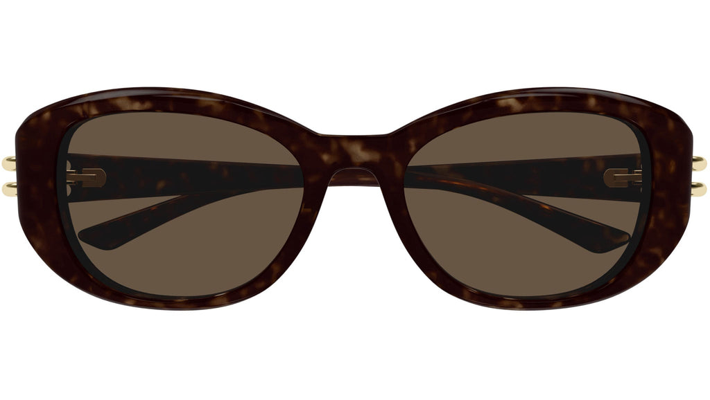 Occhiali da sole ALEXANDER MCQUEEN AM0470SA Shiny dark havana