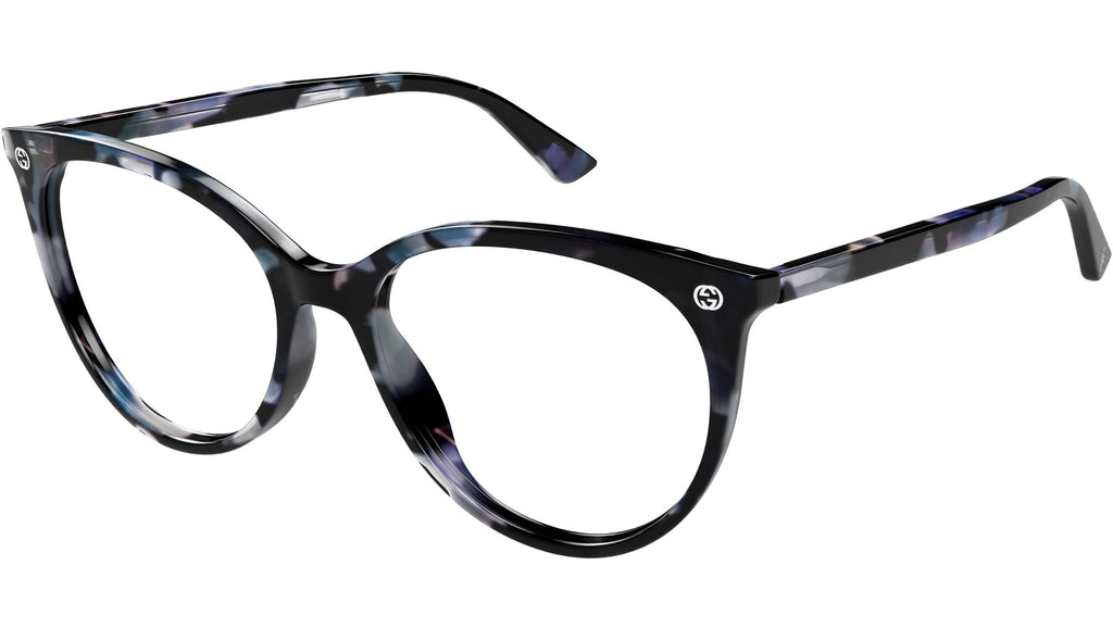Occhiali da vista GUCCI GG0093O Shiny melange violet grey and black havana
