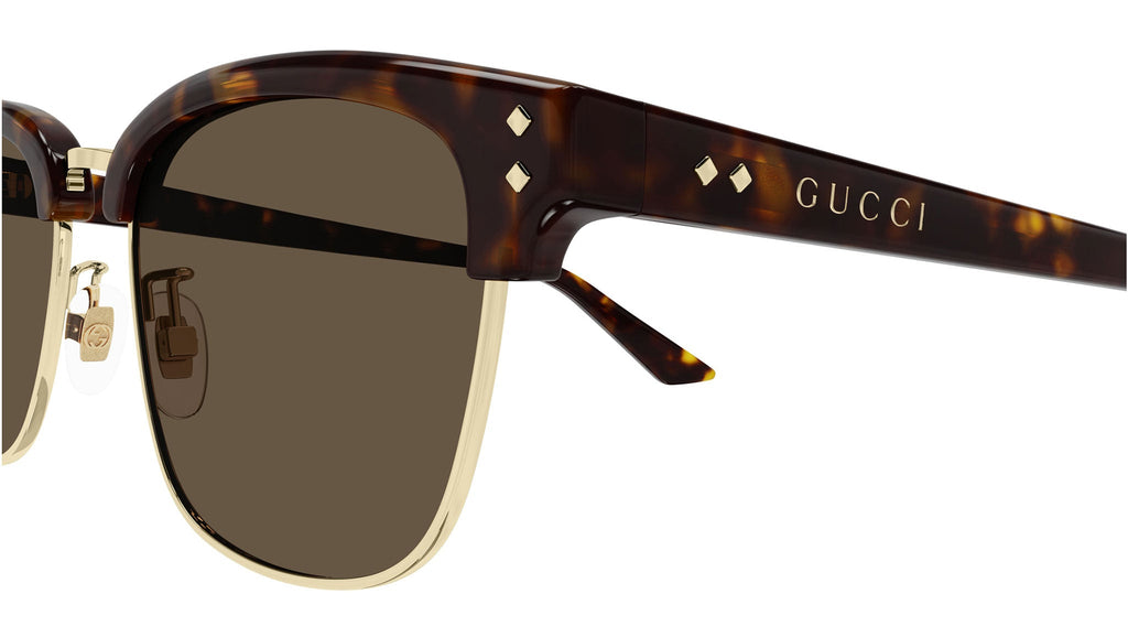 Occhiali da sole GUCCI GG1897SK Shiny dark havana with gold eye rims