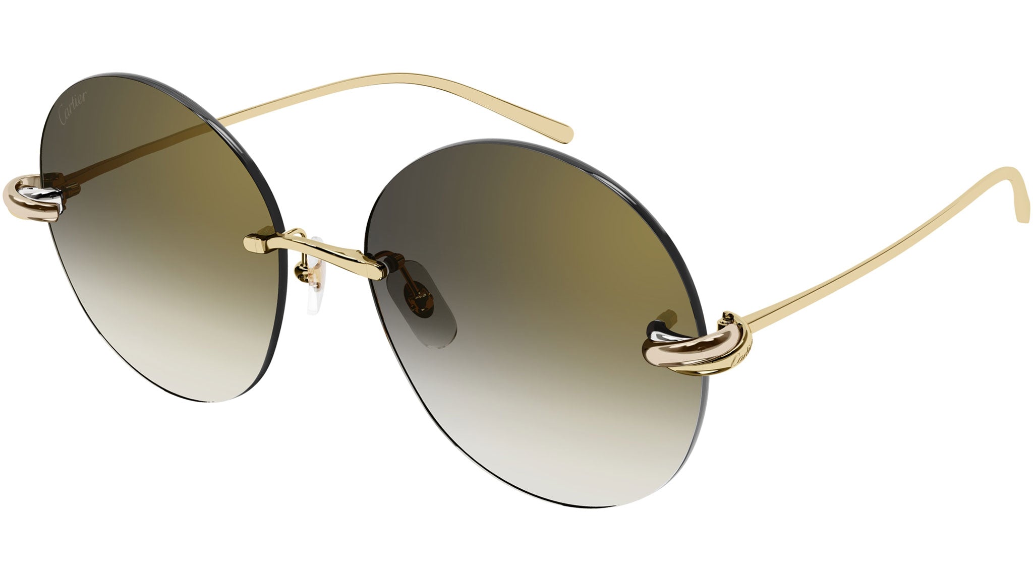 Occhiali da sole CARTIER CT0475S Smooth golden finish platinum