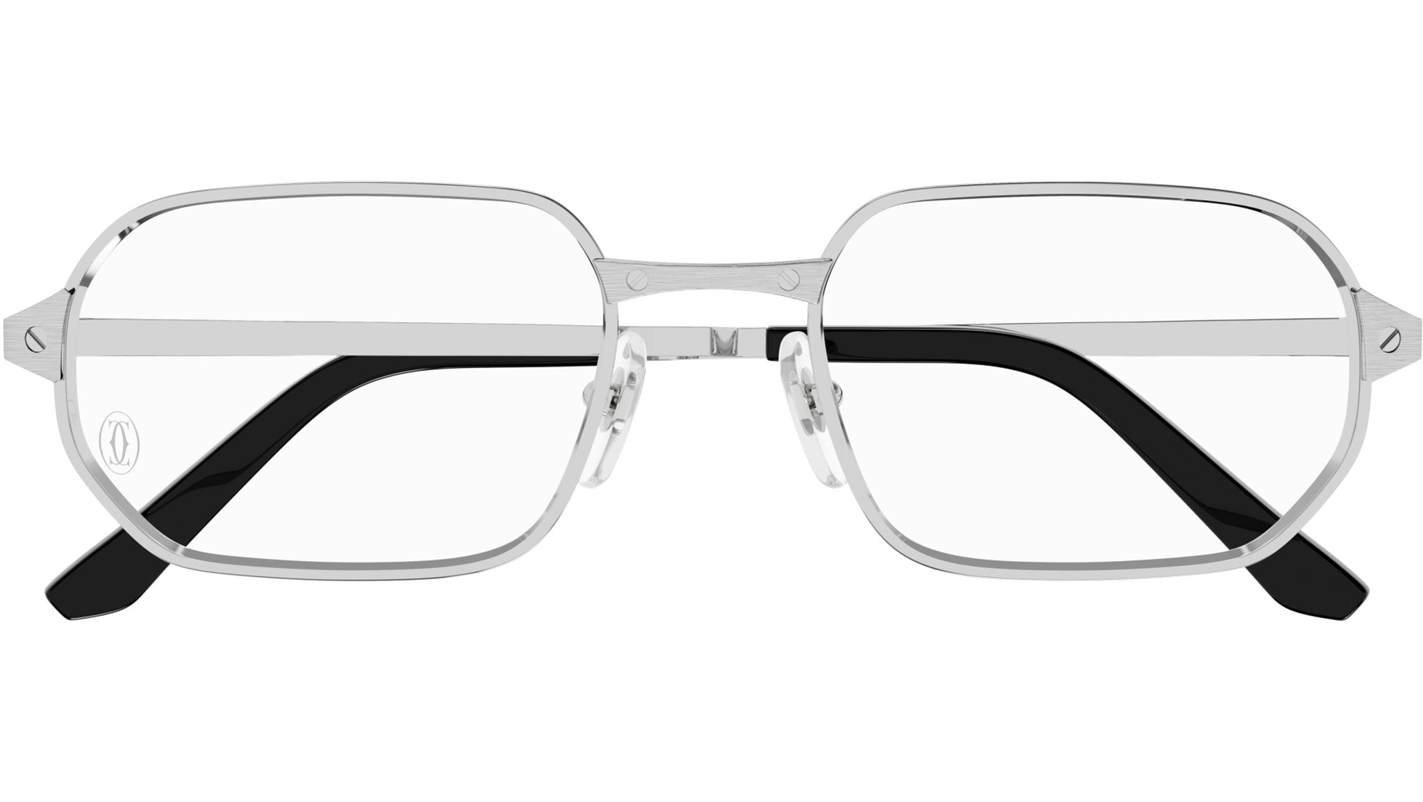 Occhiali da vista CARTIER CT0442O Smooth platinum finish and brushed platinum finish