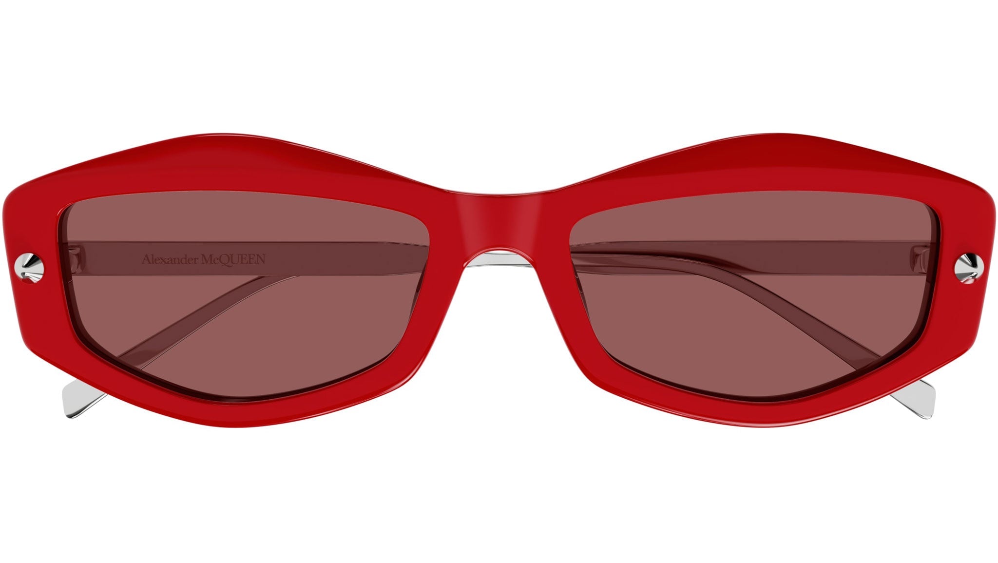 Occhiali da sole ALEXANDER MCQUEEN AM0482S Shiny solid red