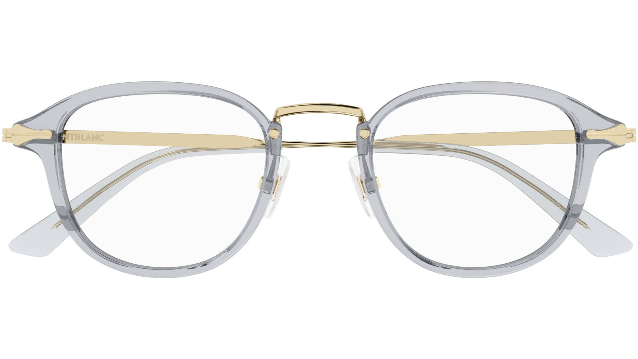 Occhiali da vista MONTBLANC MB0336O Shiny transparent light grey