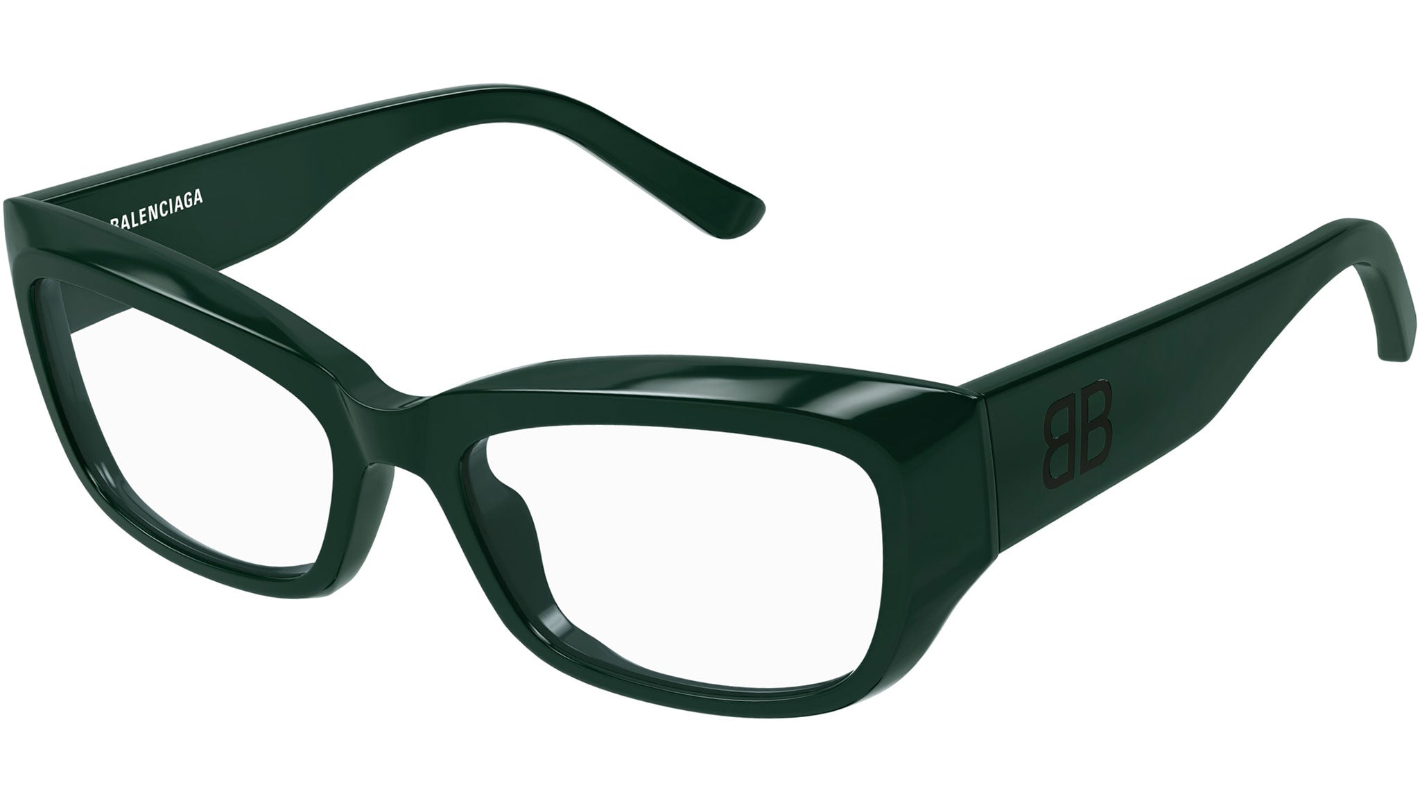 Occhiali da vista BALENCIAGA BB0399O Shiny solid dark green