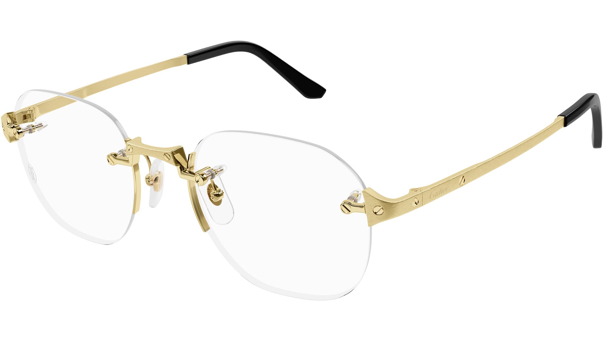Occhiali da vista CARTIER CT0478O Brushed smooth golden finish