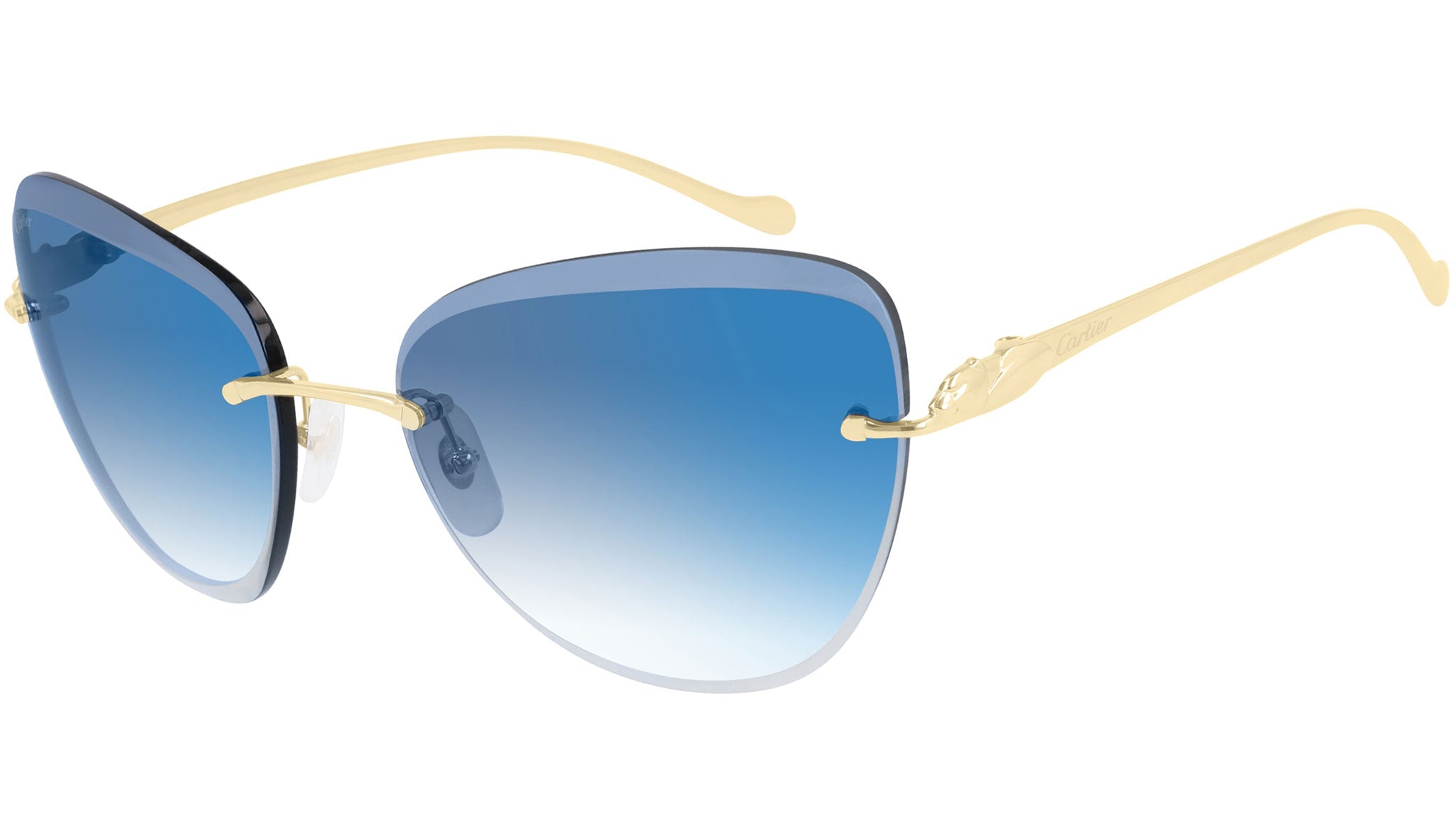 Occhiali da sole CARTIER CT0032RS Smooth golden finish