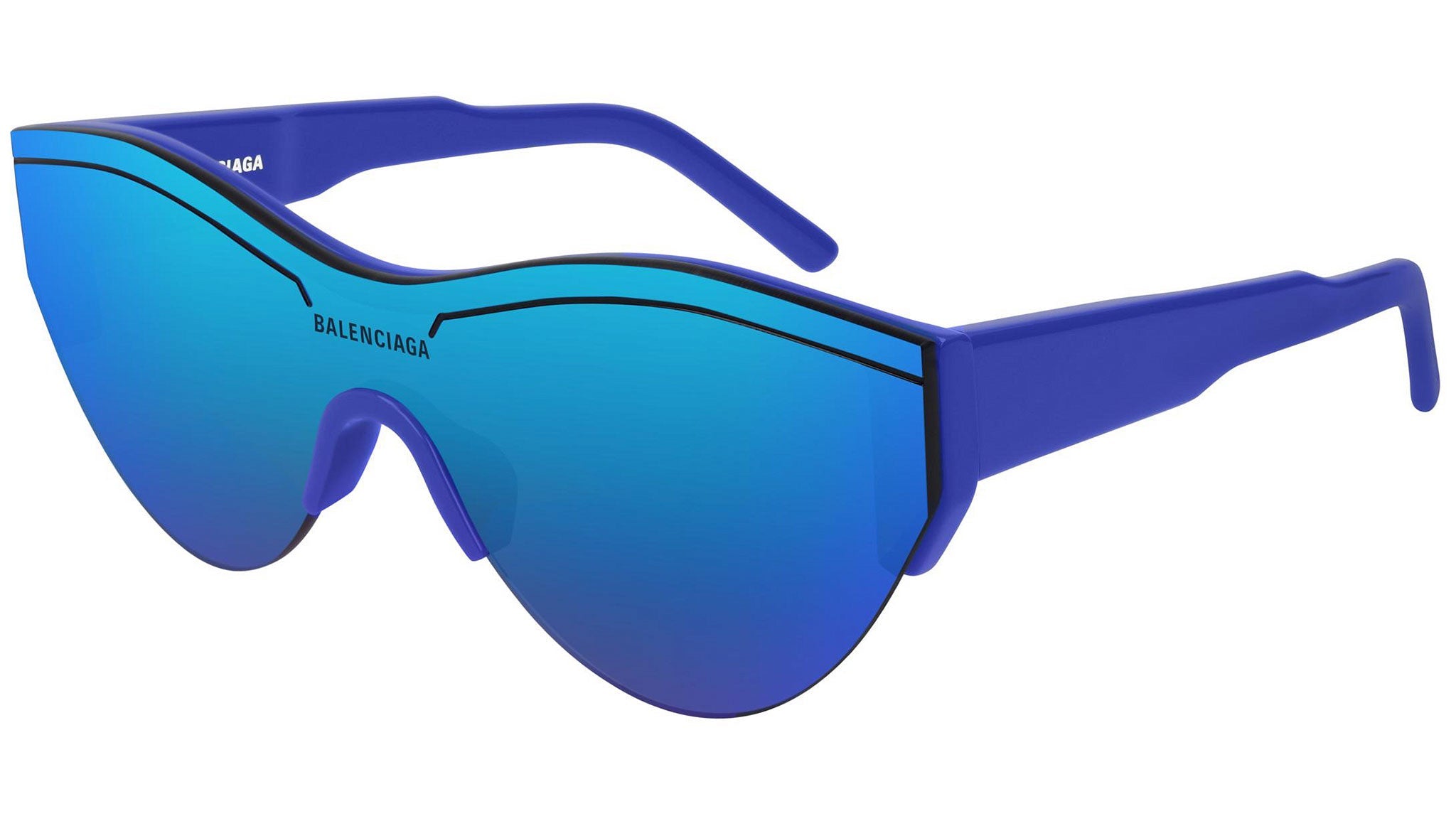Occhiali da sole BALENCIAGA BB0004S Shiny solid electric bluette