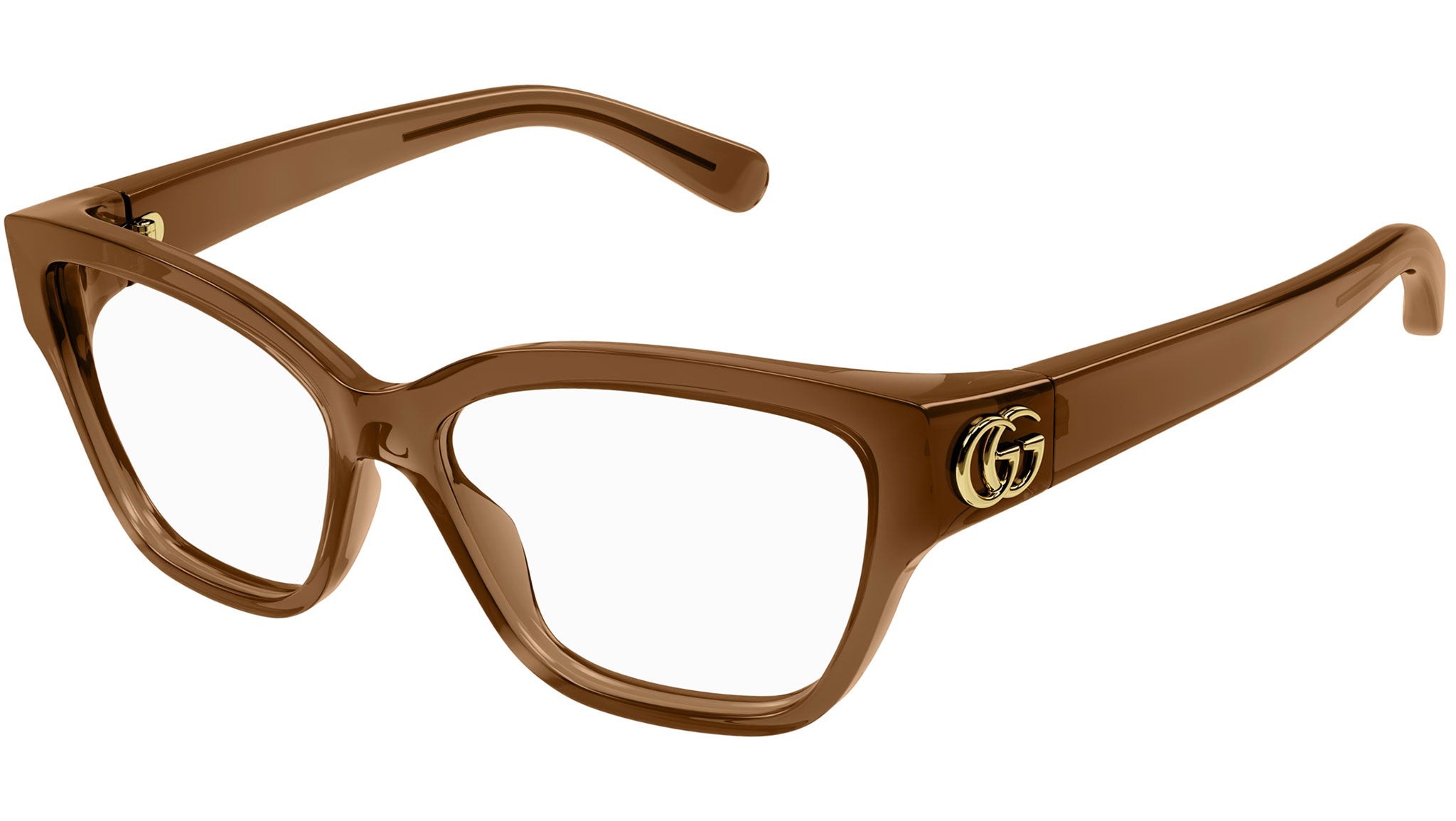 Occhiali da vista GUCCI GG1597O Shiny transparent ginger bread brown