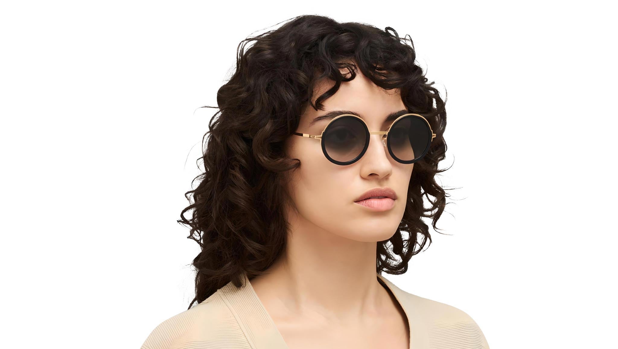 Occhiali da sole MYKITA MONROE Glossy gold milky indigo
