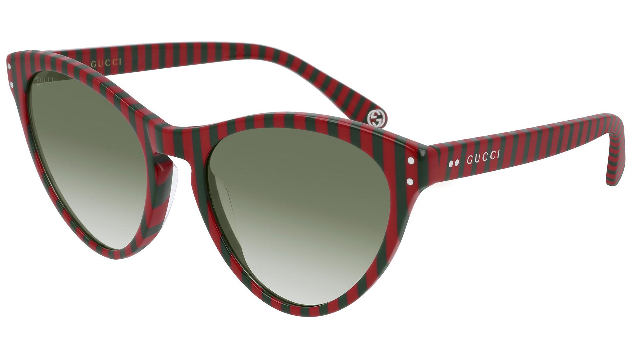 Occhiali da sole GUCCI GG0569S Shiny stripes red and green