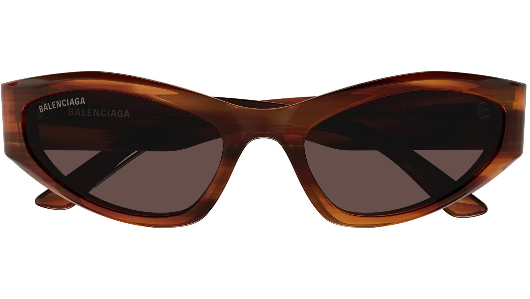 Occhiali da sole BALENCIAGA BB0387S Shiny melange brown havana