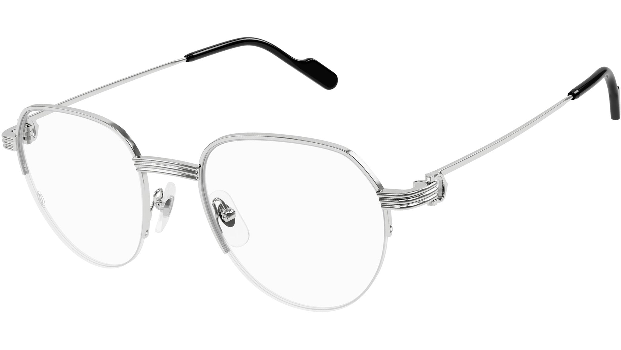 Occhiali da vista CARTIER CT0446O Smooth platinum finish