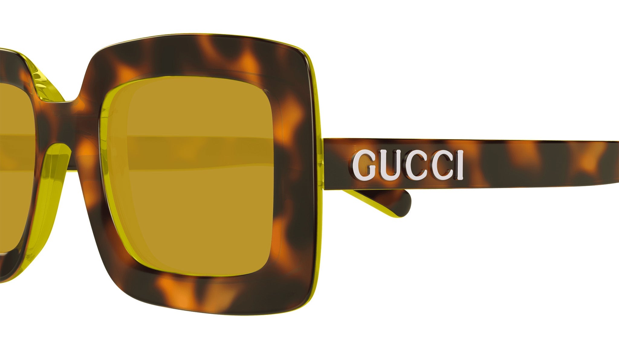 Occhiali da sole GUCCI GG1718S Shiny spotted havana + yellow
