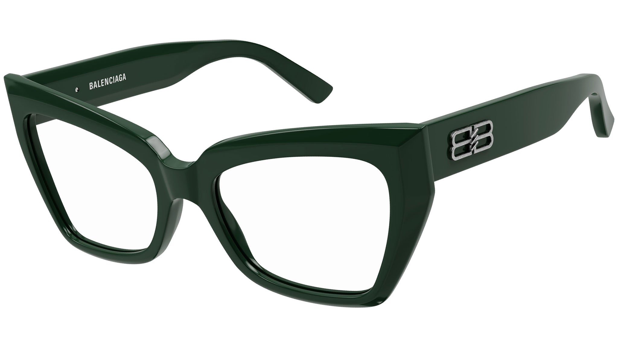 Occhiali da vista BALENCIAGA BB0275O Shiny solid dark green
