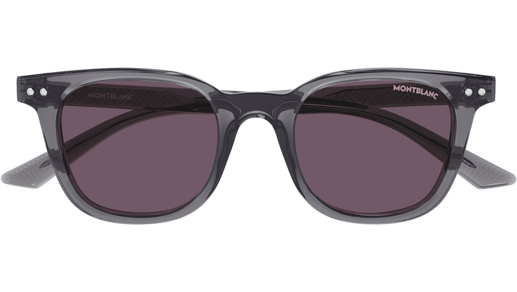 Occhiali da sole MONTBLANC MB0320S Shiny transparent dark grey