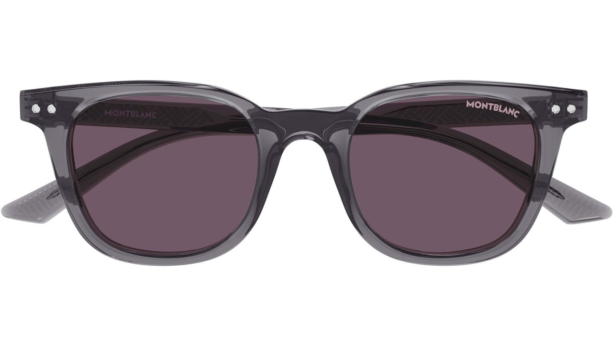 Occhiali da sole MONTBLANC MB0320S Shiny transparent dark grey