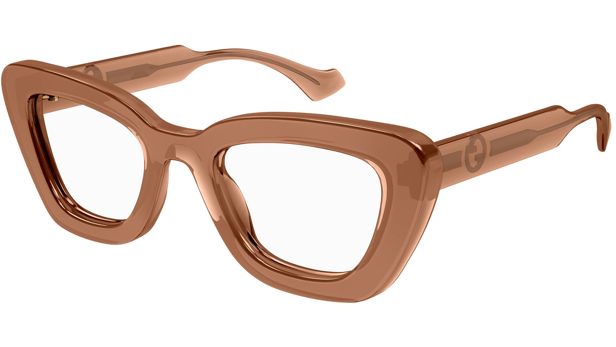 Occhiali da vista GUCCI GG1555O Shiny transparent amber brown