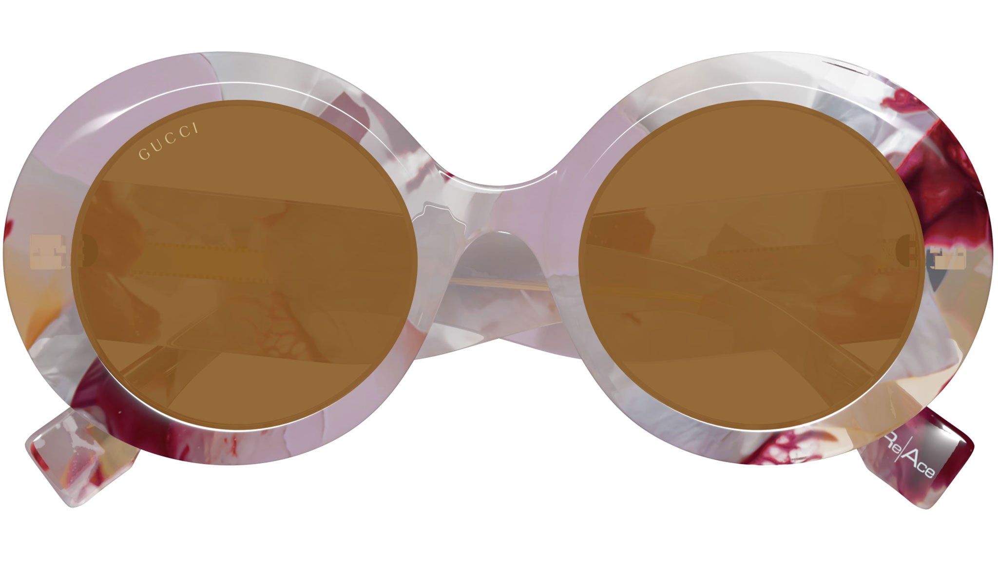 Occhiali da sole GUCCI GG1748S Shiny solid pink and transparent orange havana