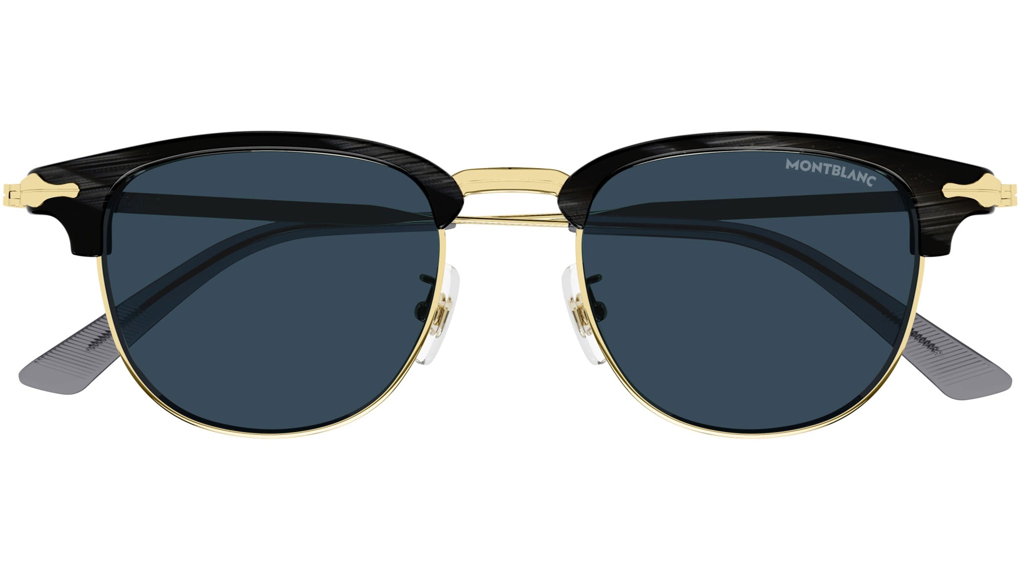 Occhiali da sole MONTBLANC MB0364S Shiny endura gold, shiny solid grey and back horn ciliar