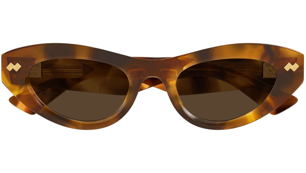 Occhiali da sole BOTTEGA VENETA BV1350S Shiny macro squared spotted havana