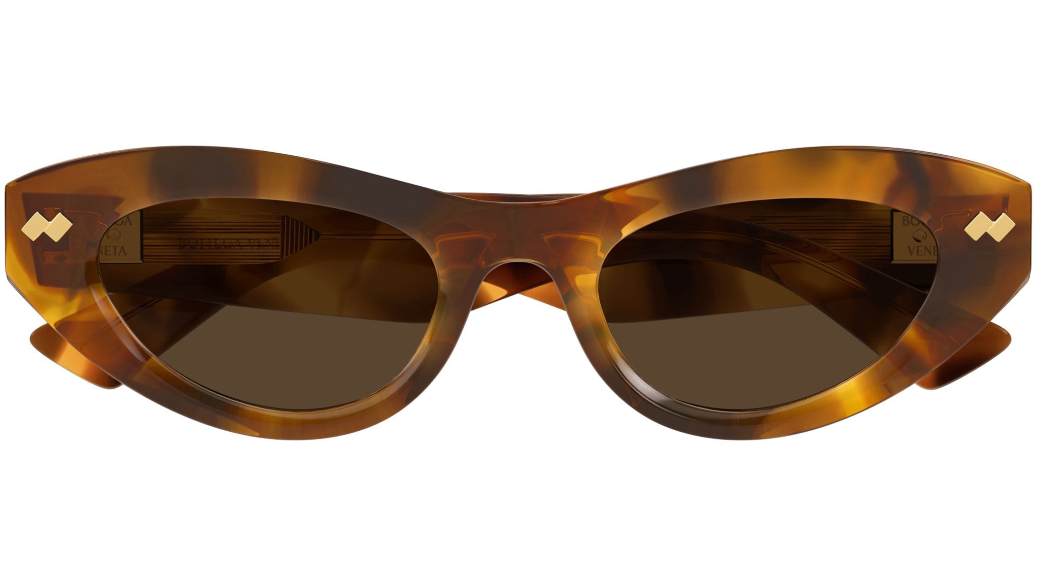 Occhiali da sole BOTTEGA VENETA BV1350S Shiny macro squared spotted havana