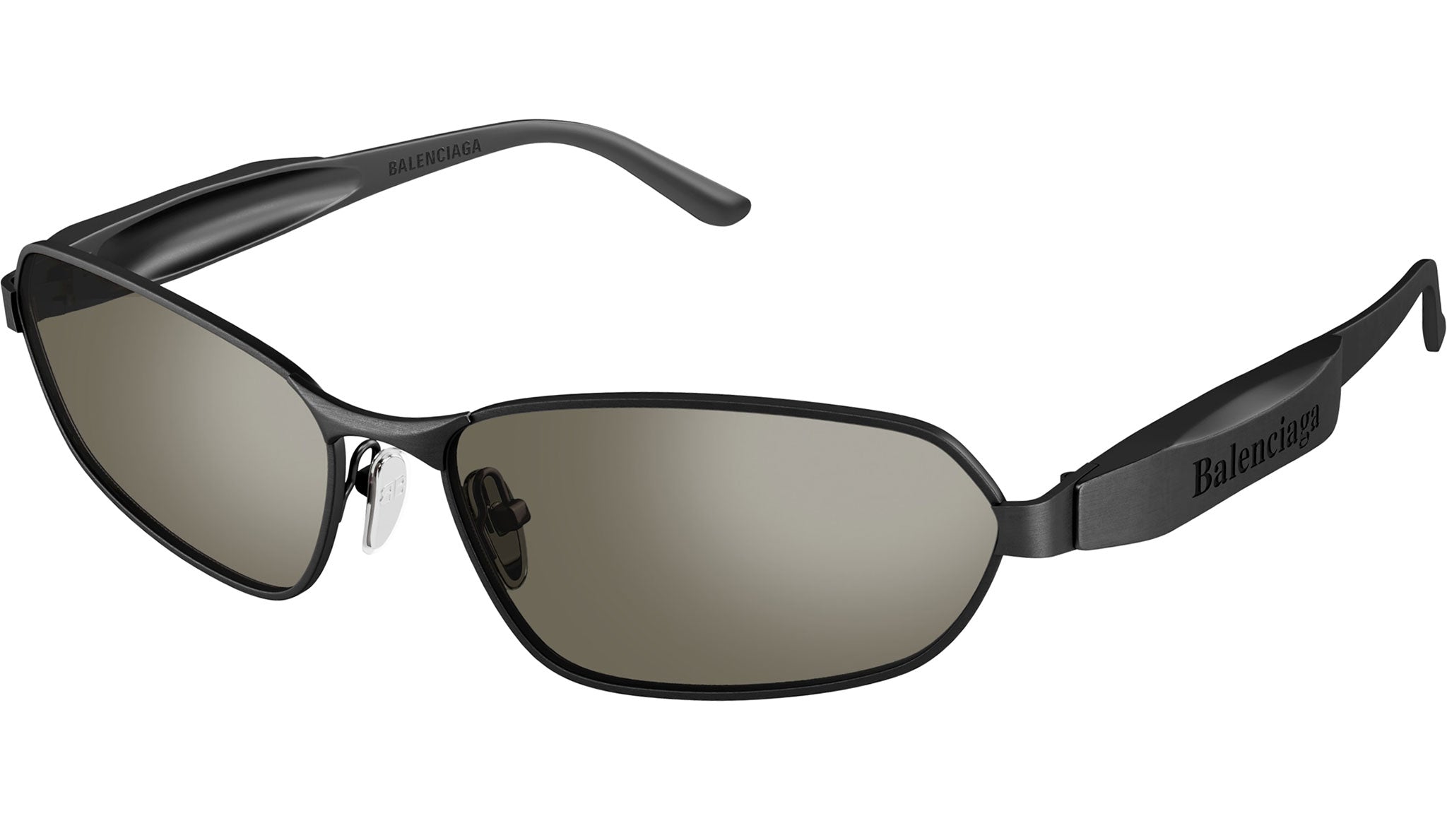 Occhiali da sole BALENCIAGA BB0355S Matte horizontal brushed gunmetal