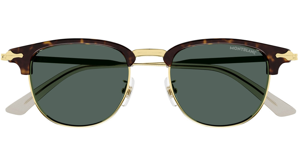 Occhiali da sole MONTBLANC MB0364S Shiny endura gold, shiny dark havana ciliar