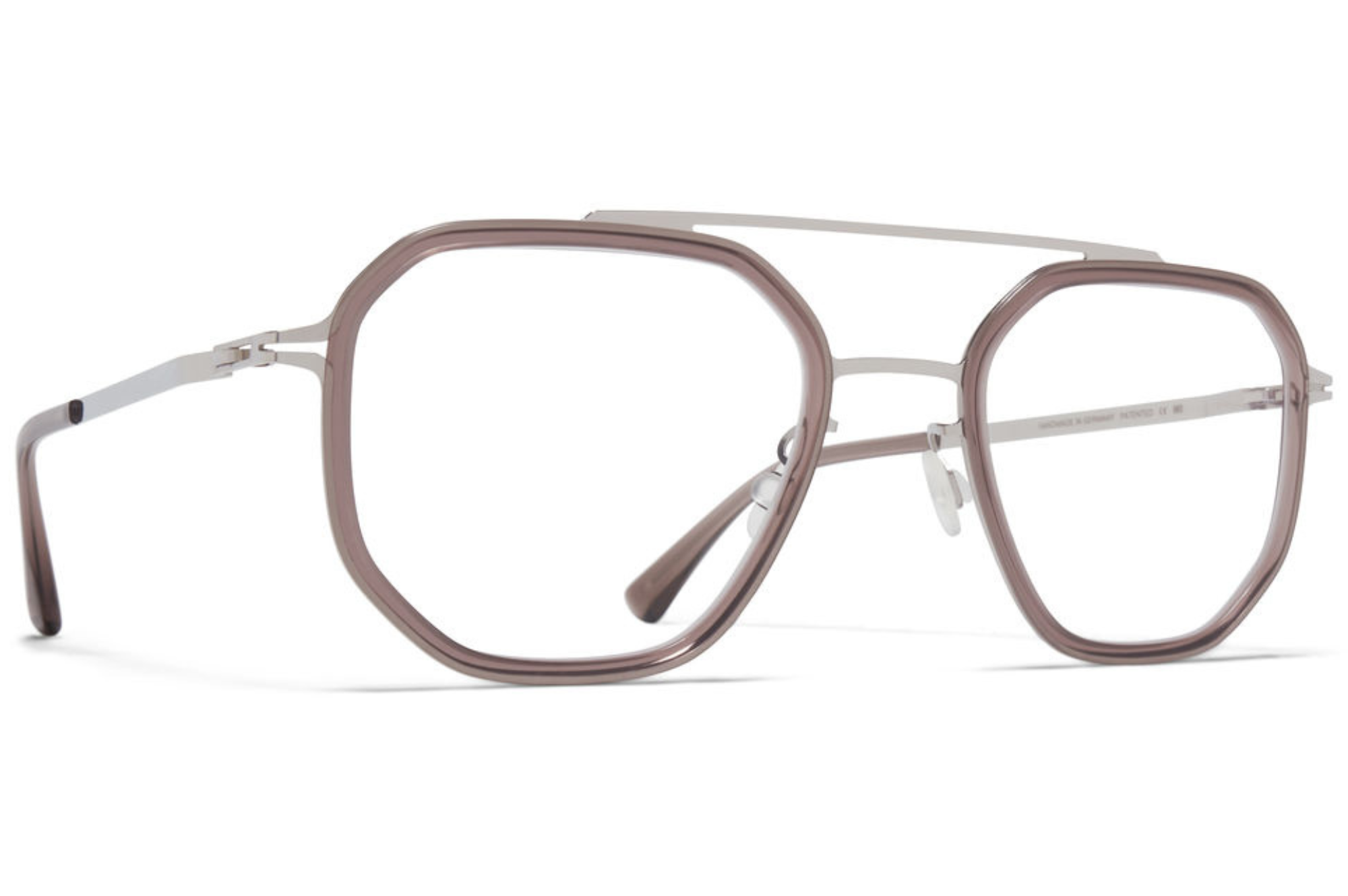 Occhiali da vista MYKITA SATU A104-Shiny Silver Maroon