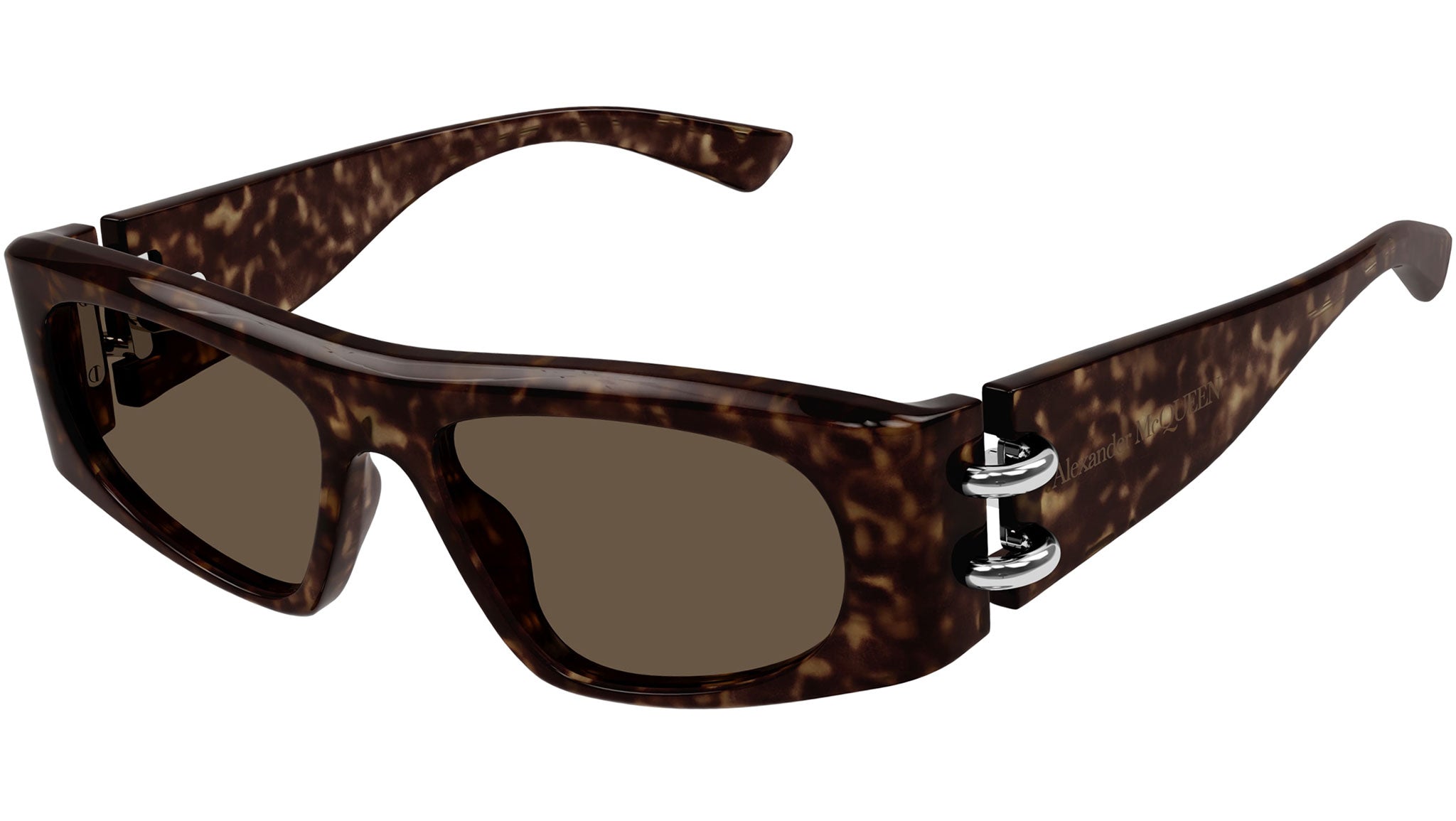 Occhiali da sole ALEXANDER MCQUEEN AM0471S Shiny dark havana