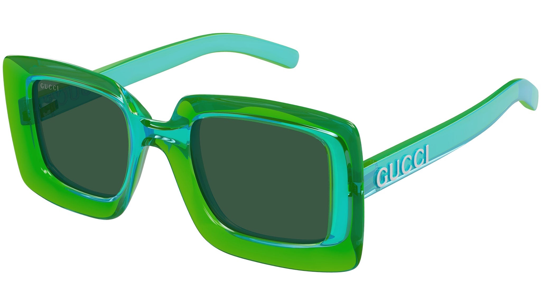 Occhiali da sole GUCCI GG1718S Shiny transparent green - lime yellow