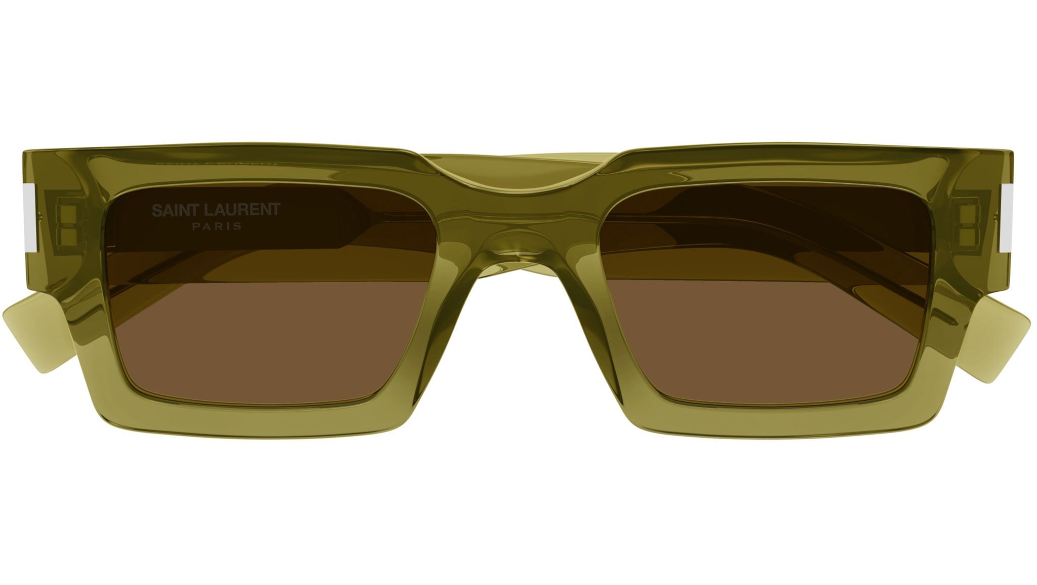 Occhiali da sole SAINT LAURENT SL572 Shiny transparent acid green