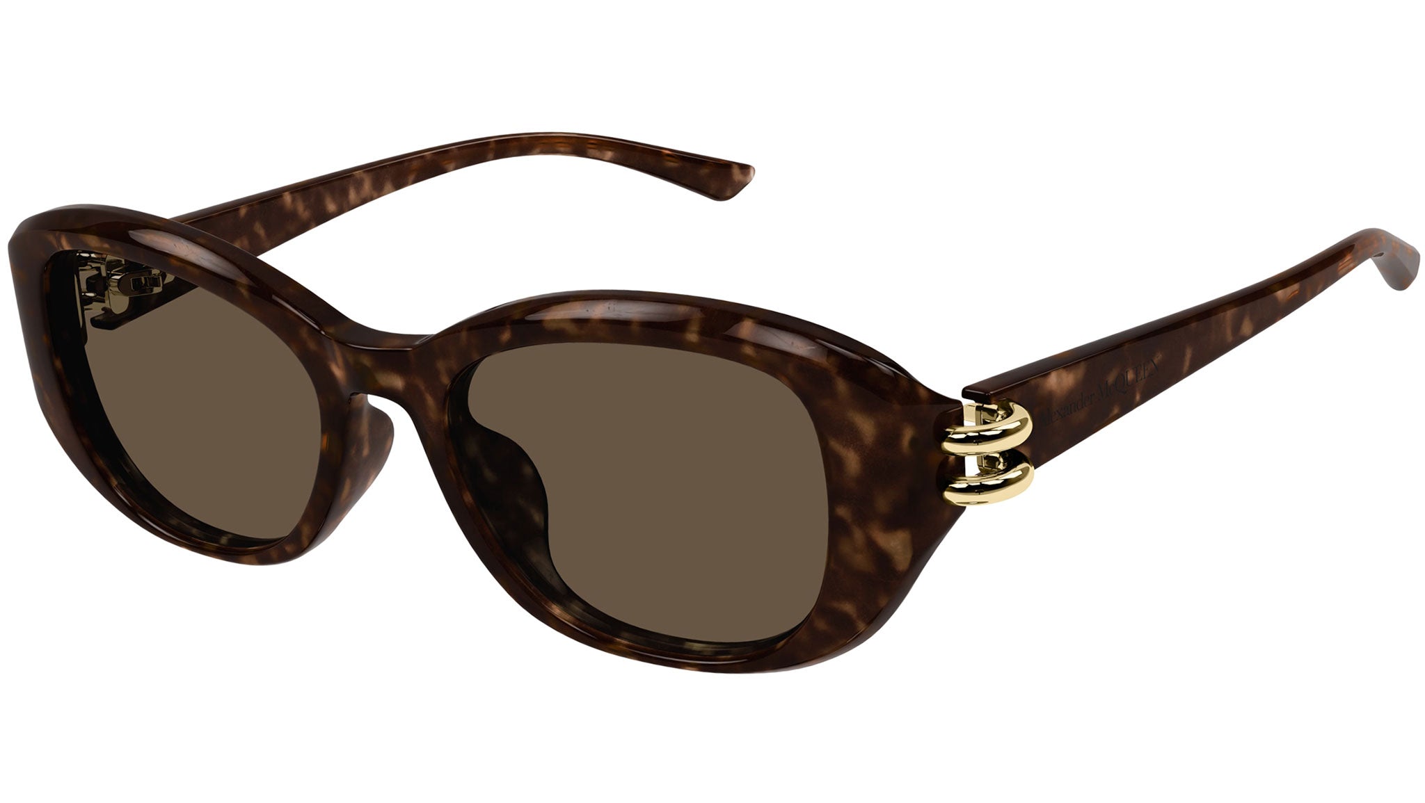 Occhiali da sole ALEXANDER MCQUEEN AM0470SA Shiny dark havana