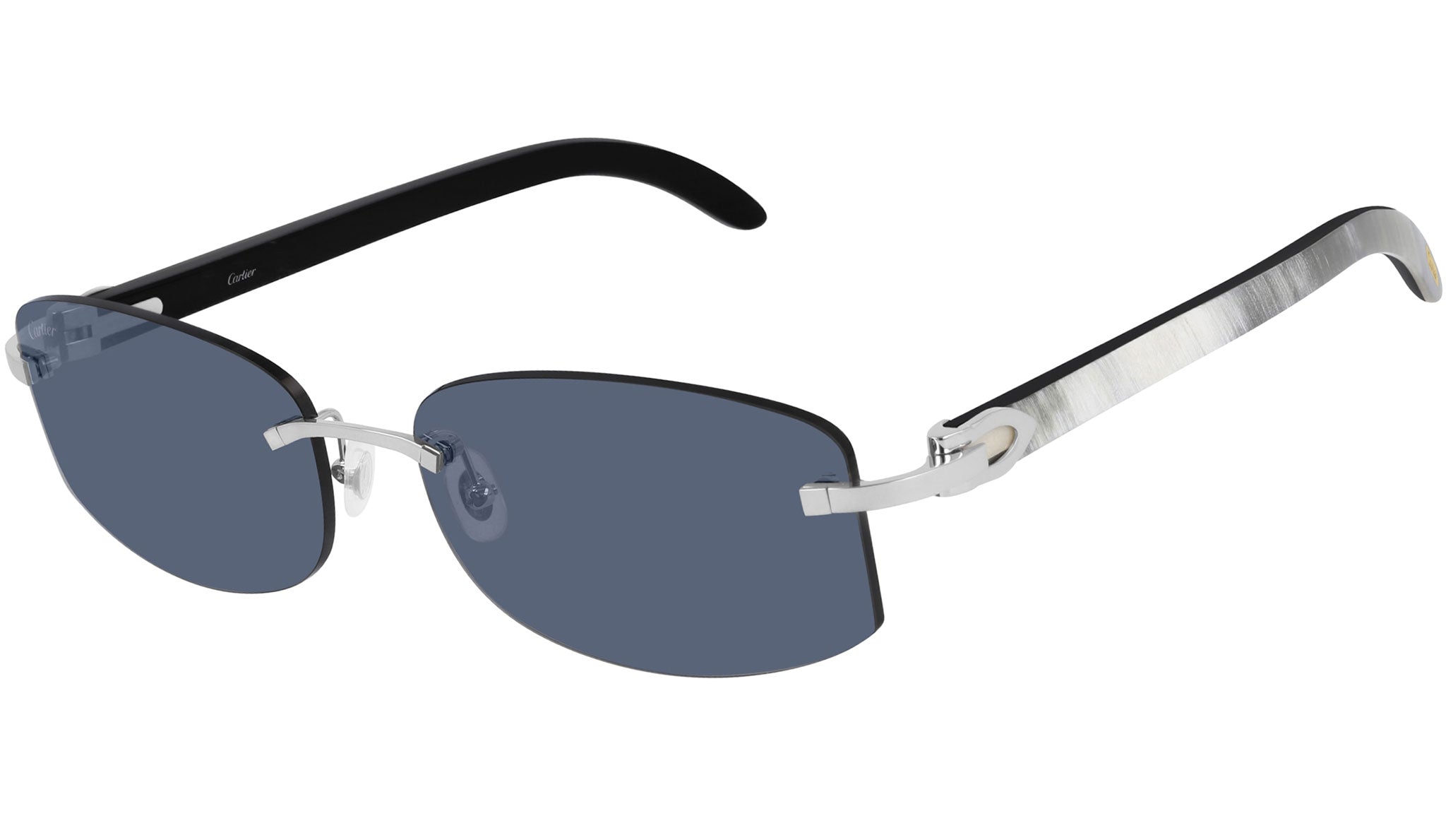 Occhiali da sole CARTIER CT0031RS Smooth platinum finish