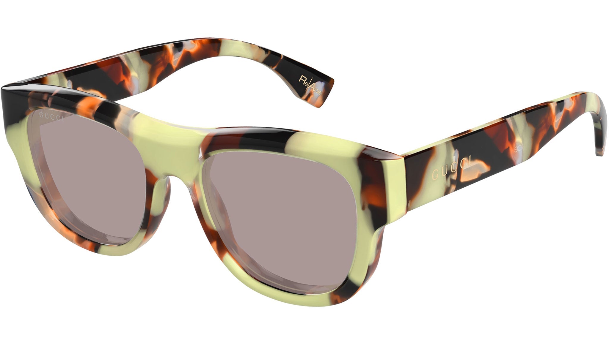 Occhiali da sole GUCCI GG1750S Shiny green spotted dark havana