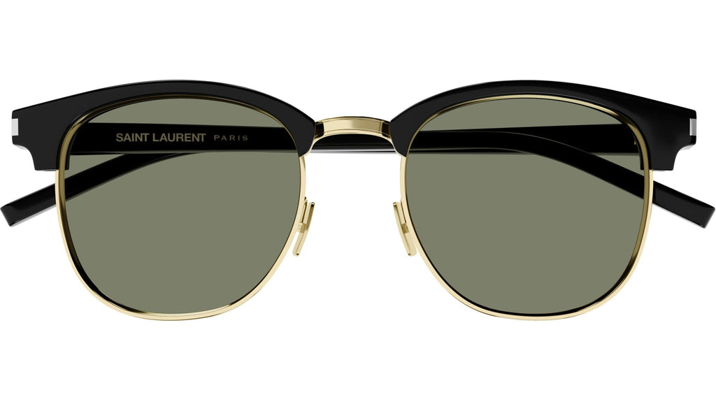 Occhiali da sole SAINT LAURENT SL108 Shiny solid black shiny light gold metal rims
