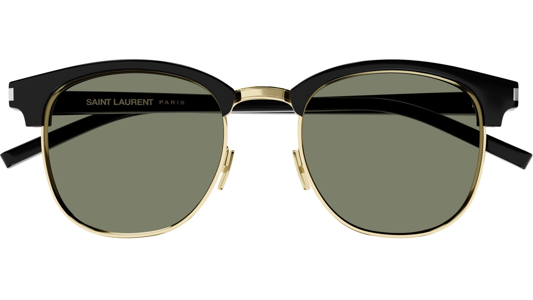 Occhiali da sole SAINT LAURENT SL108 Shiny solid black shiny light gold metal rims