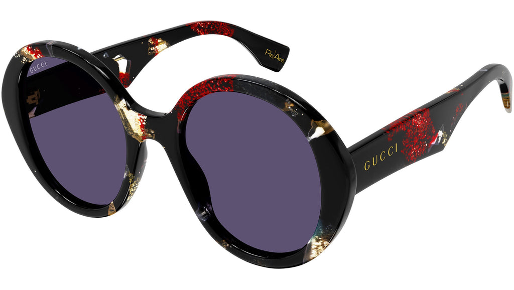 Occhiali da sole GUCCI GG1628S Shiny black and glitter havana