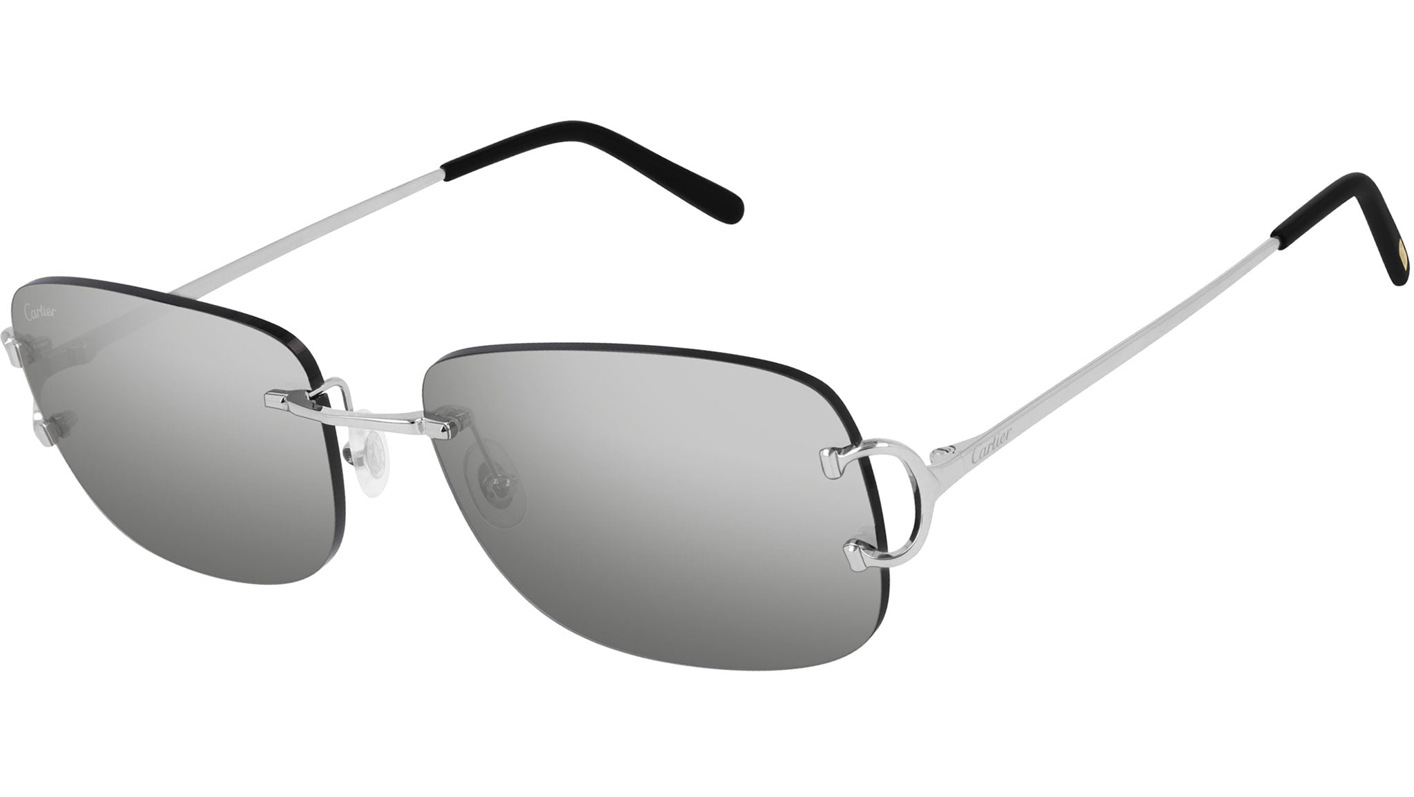 Occhiali da sole CARTIER CT0011RS Smooth platinum finish