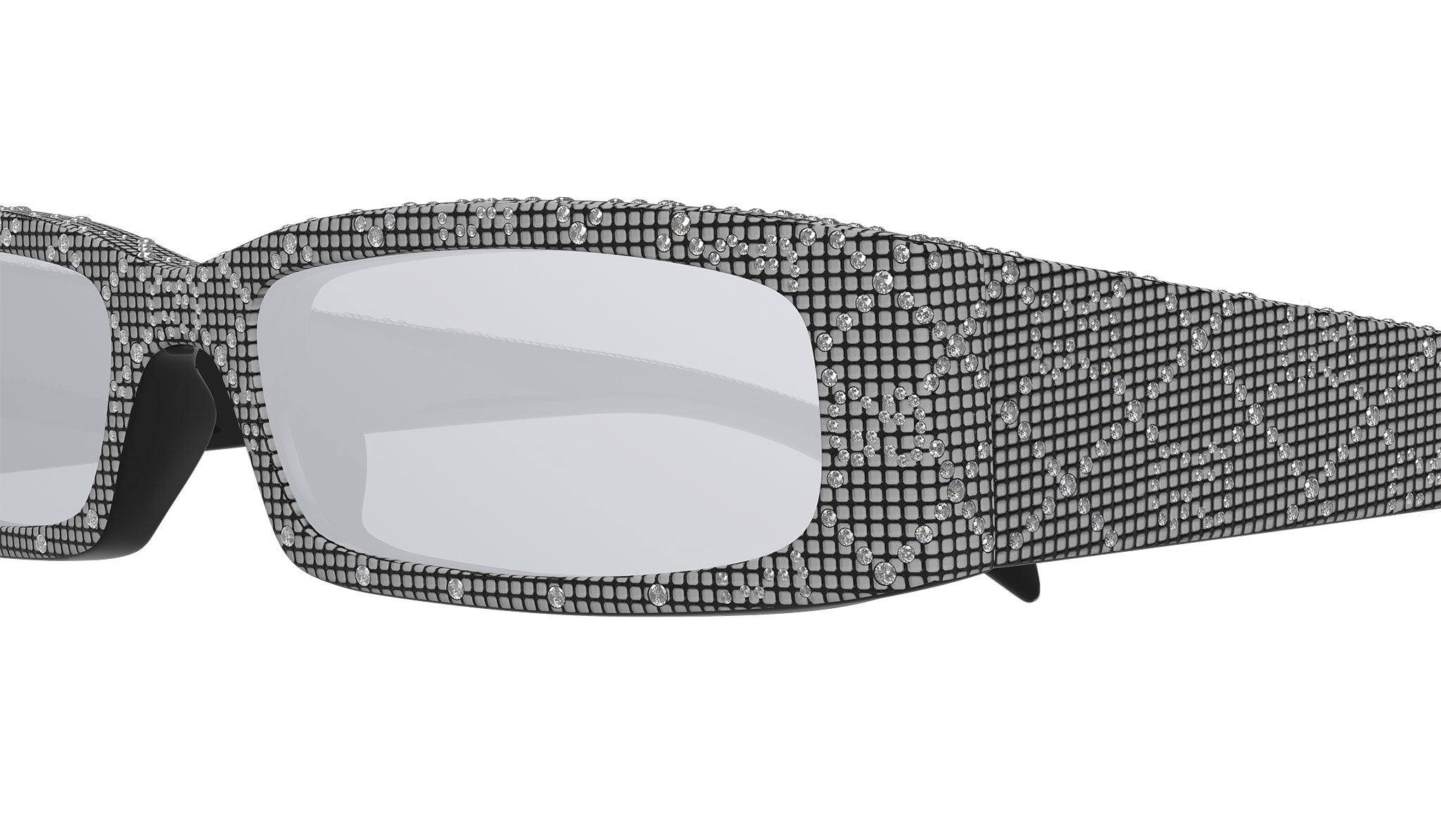 Occhiali da sole GUCCI GG1780S Shiny black with crystal strass all over and shiny silver color